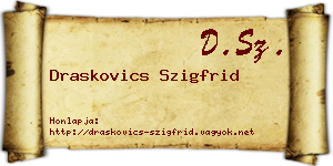 Draskovics Szigfrid névjegykártya